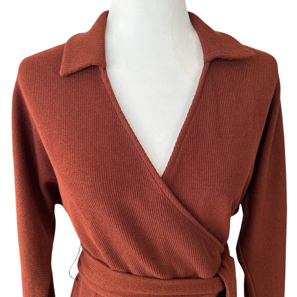 SAYLOR Brown Midi Dress - Picture 4 of 14